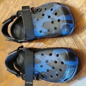 Post Malone Crocs Women 7 Men 5 Black Blue